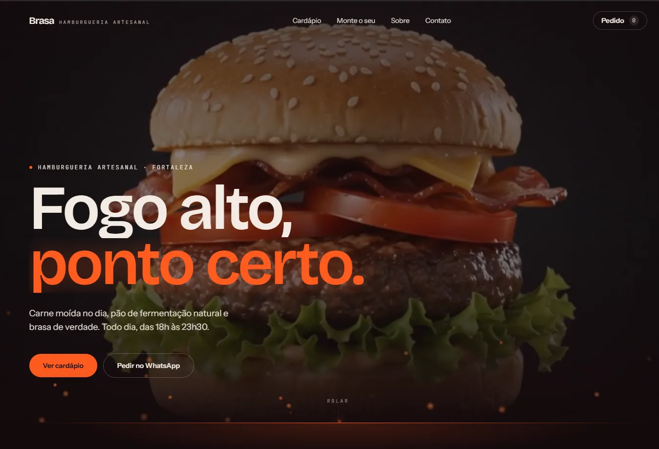 Preview do site Brasa